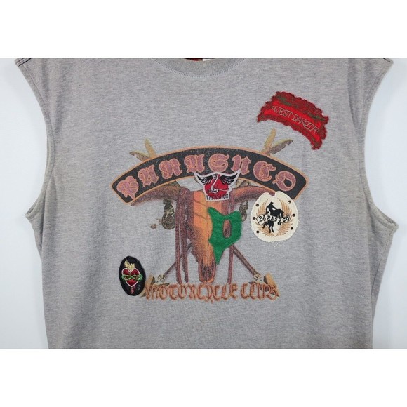 Parasuco Tank Top T Shirt Size XL Y2k 90s Southwestern Motorcycle Club Patches - Picture 4 of 10